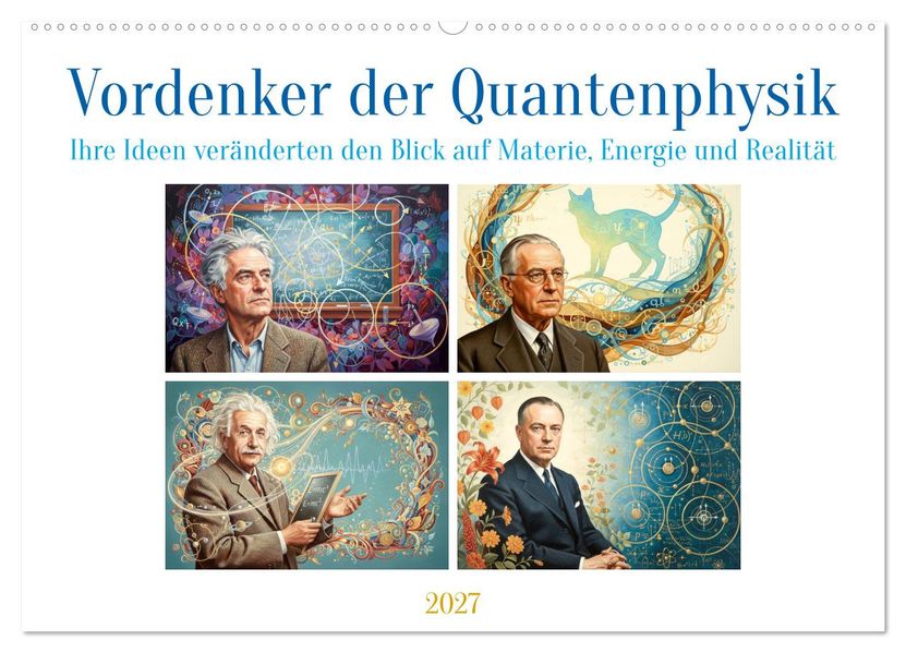 Vordenker der Quantenphysik (Wandkalender 2027 DIN A2 quer) CALVENDO Monatskalender