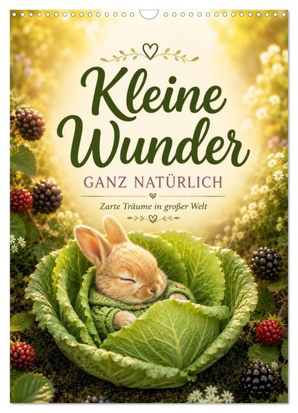 Kleine Wunder GANZ NATÜRLICH (Wandkalender 2027 DIN A3 hoch) CALVENDO Monatskalender