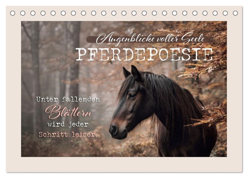 Pferdepoesie - Augenblicke voller Seele (Tischkalender 2027 DIN A5 quer) CALVENDO Monatskalender
