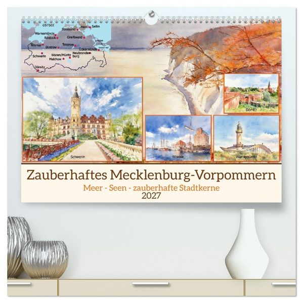 Zauberhaftes Mecklenburg-Vorpommern (hochwertiger Premium Wandkalender 2027 DIN A2 quer) Kunstdruck in Hochglanz