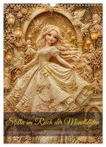 Stella im Reich der Mondblüten (Wandkalender 2027 DIN A3 hoch) CALVENDO Monatskalender