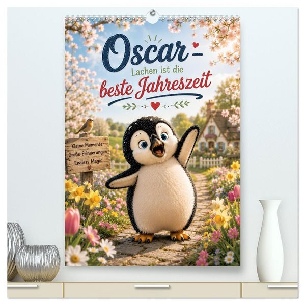 Oscar - Lachen ist die beste Jahreszeit (hochwertiger Premium Wandkalender 2027 DIN A2 hoch) Kunstdruck in Hochglanz