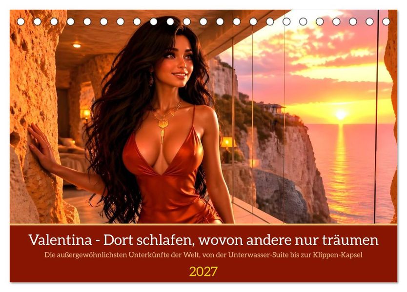 Valentina - Dort schlafen wovon andere nur träumen (Tischkalender 2027 DIN A5 quer) CALVENDO Monatskalender