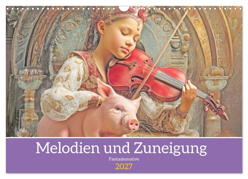 Melodien und Zuneigung - Fantasiemotive (Wandkalender 2027 DIN A3 quer) CALVENDO Monatskalender