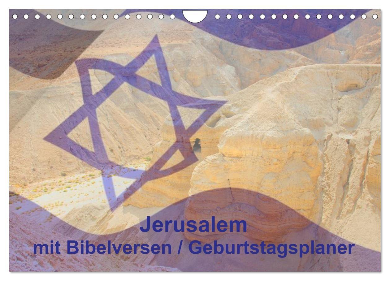Jerusalem mit Bibelversen / Geburtstagsplaner (Wandkalender 2027 DIN A4 quer) CALVENDO Monatskalender
