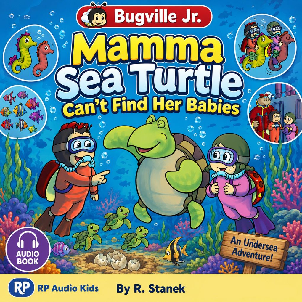 Mamma Sea Turtle Can't Find Her Babies (A Bugville Jr. Story)