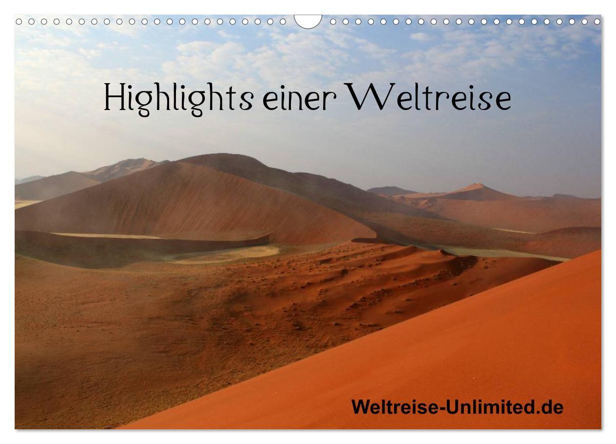 Highlights einer Weltreise (Wandkalender 2027 DIN A3 quer) CALVENDO Monatskalender