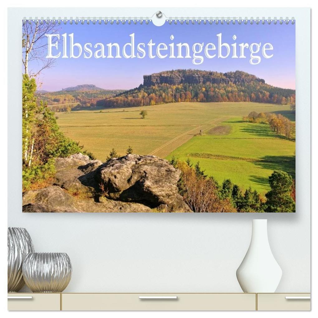 Elbsandsteingebirge (hochwertiger Premium Wandkalender 2027 DIN A2 quer) Kunstdruck in Hochglanz