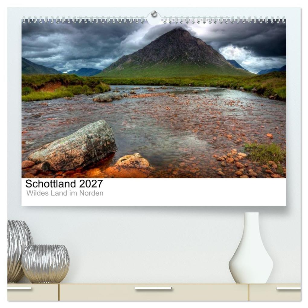 Schottland 2027 - Wildes Land im Norden (hochwertiger Premium Wandkalender 2027 DIN A2 quer) Kunstdruck in Hochglanz