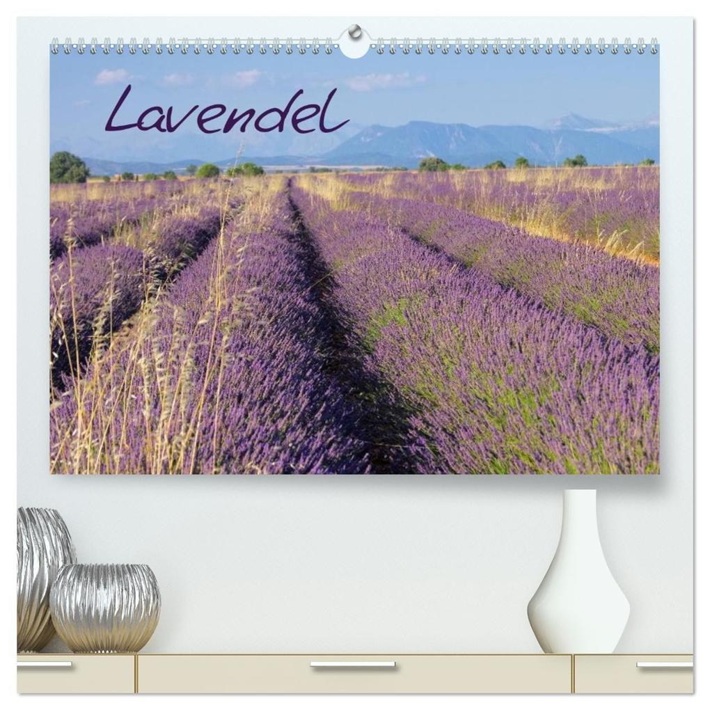 Lavendel (hochwertiger Premium Wandkalender 2027 DIN A2 quer) Kunstdruck in Hochglanz