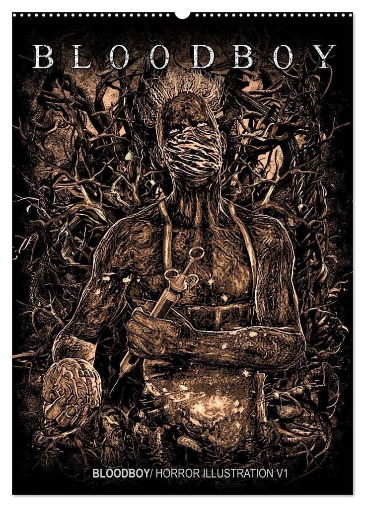 BLOODBOY/ HORROR ILLUSTRATION V1 (Wandkalender 2027 DIN A2 hoch) CALVENDO Monatskalender