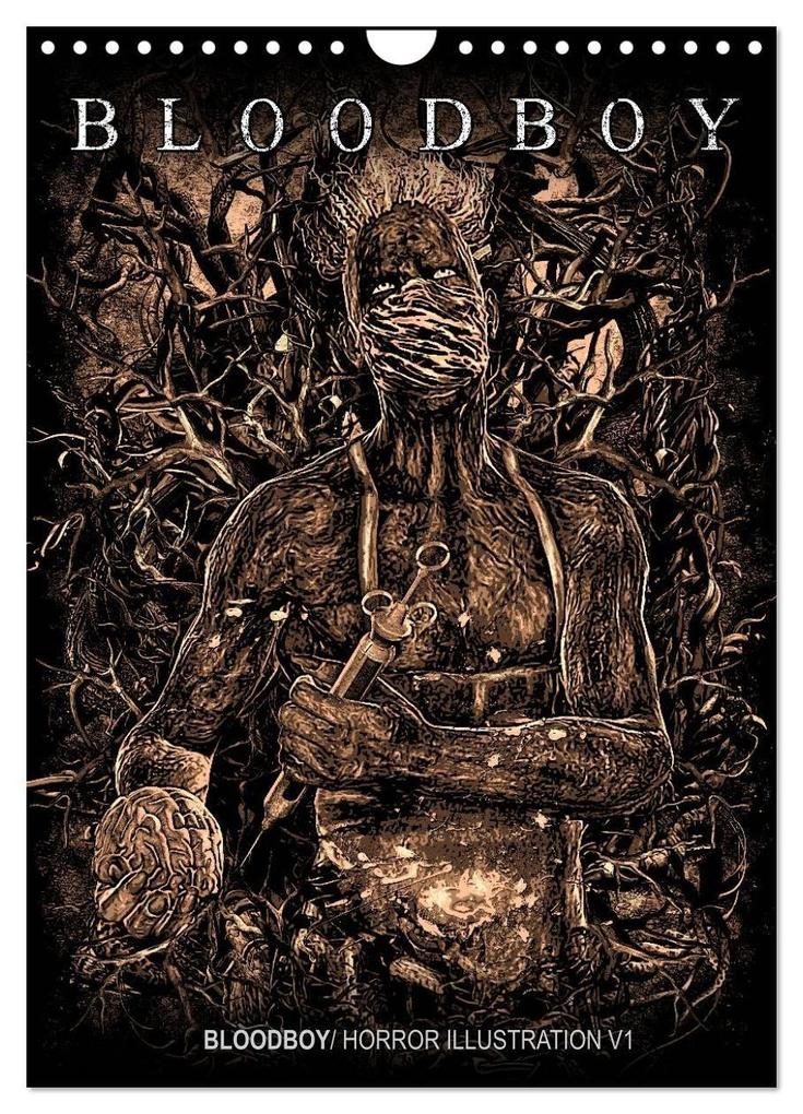 BLOODBOY/ HORROR ILLUSTRATION V1 (Wandkalender 2027 DIN A4 hoch) CALVENDO Monatskalender