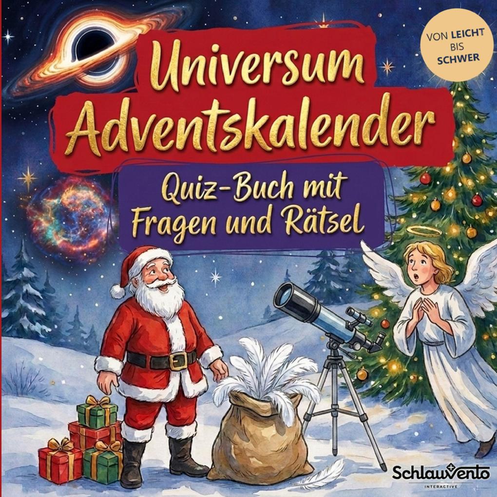 Universum-Adventskalender: Quiz-Buch mit Fragen und Rätsel