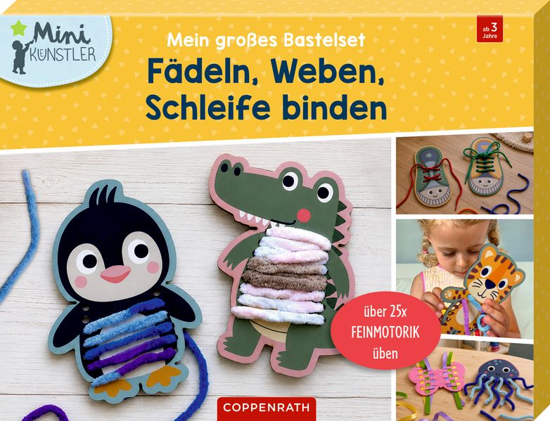 Mein großes Bastelset: Fädeln Weben Schleife binden