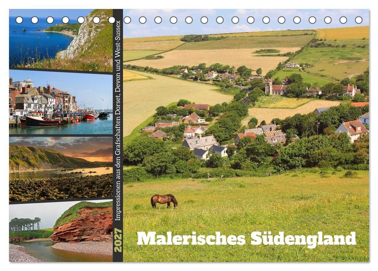 Malerisches Südengland 2027 (Tischkalender 2027 DIN A5 quer) CALVENDO Monatskalender