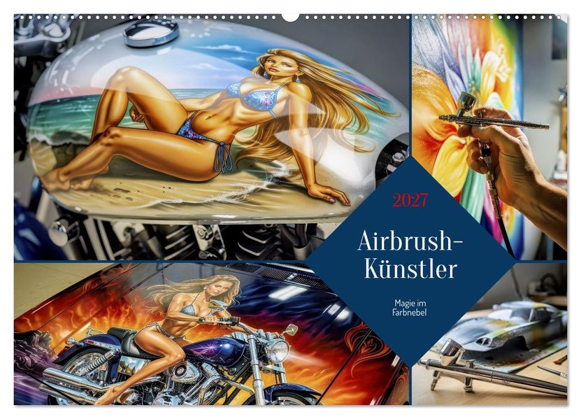 Airbrush-Künstler (Wandkalender 2027 DIN A2 quer) CALVENDO Monatskalender