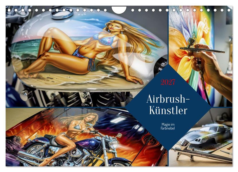 Airbrush-Künstler (Wandkalender 2027 DIN A4 quer) CALVENDO Monatskalender