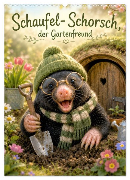 Schaufel-Schorsch der Gartenfreund (Wandkalender 2027 DIN A2 hoch) CALVENDO Monatskalender