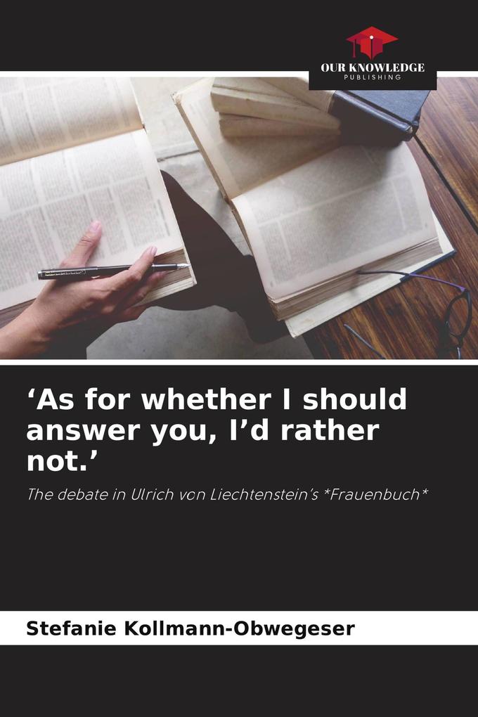 'As for whether I should answer you I'd rather not.'