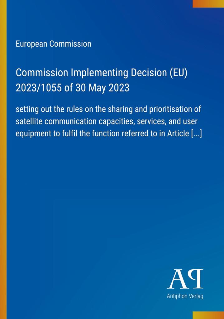 Commission Implementing Decision (EU) 2023/1055 of 30 May 2023