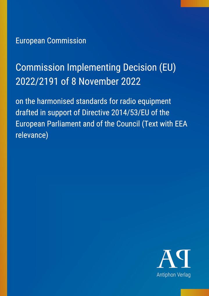 Commission Implementing Decision (EU) 2022/2191 of 8 November 2022