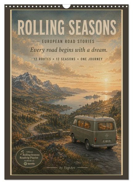 ROLLING SEASONS (Wandkalender 2027 DIN A3 hoch) CALVENDO Monatskalender