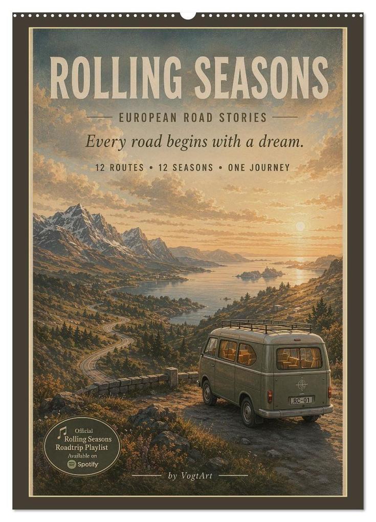 ROLLING SEASONS (Wandkalender 2027 DIN A2 hoch) CALVENDO Monatskalender