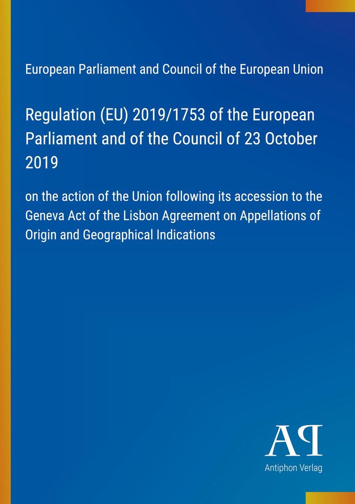Regulation (EU) 2019/1753 of the European Parliament and of the Council of 23 October 2019