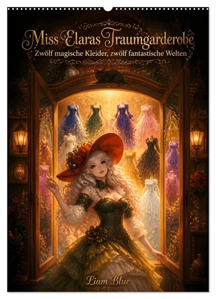 Miss Elaras Traumgarderobe (Wandkalender 2027 DIN A2 hoch) CALVENDO Monatskalender