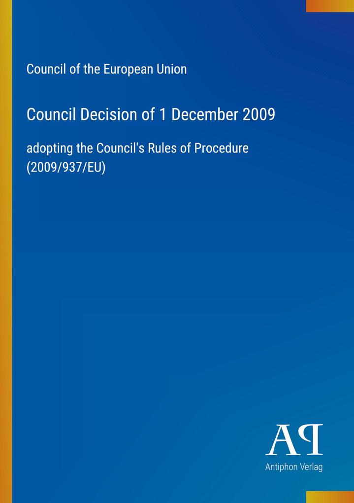 Council Decision of 1 December 2009