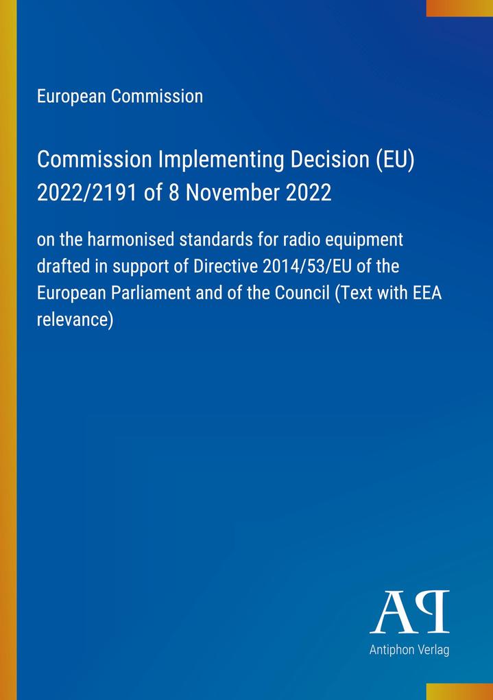 Commission Implementing Decision (EU) 2022/2191 of 8 November 2022