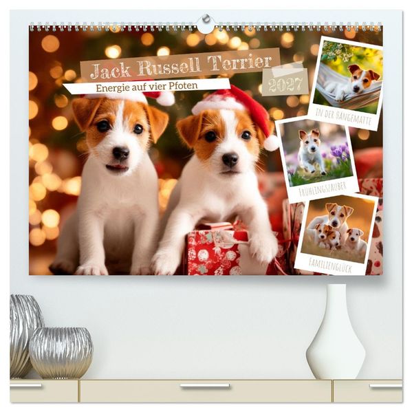 Jack Russell Terrier - Energie auf vier Pfoten (hochwertiger Premium Wandkalender 2027 DIN A2 quer) Kunstdruck in Hochglanz