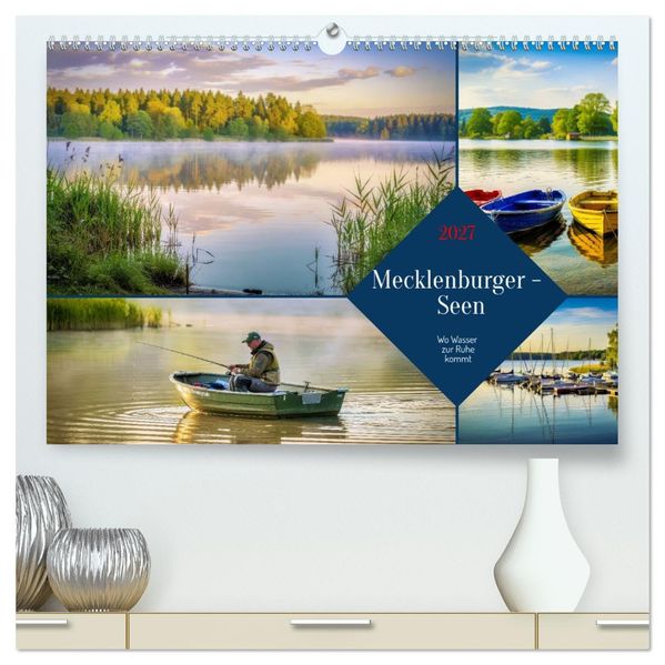 Mecklenburger - Seen (hochwertiger Premium Wandkalender 2027 DIN A2 quer) Kunstdruck in Hochglanz
