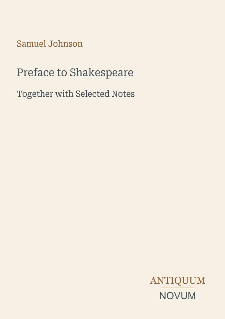 Preface to Shakespeare