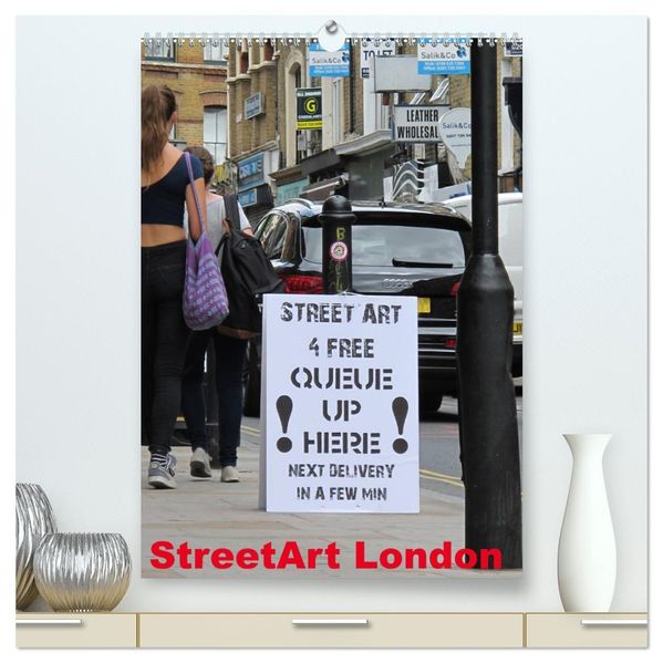 StreetArt London (hochwertiger Premium Wandkalender 2027 DIN A2 hoch) Kunstdruck in Hochglanz