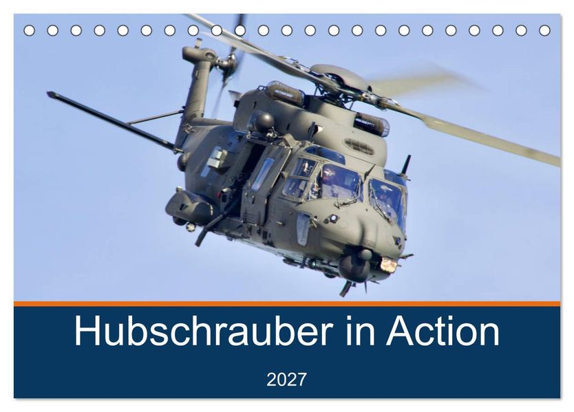 Hubschrauber in Action (Tischkalender 2027 DIN A5 quer) CALVENDO Monatskalender