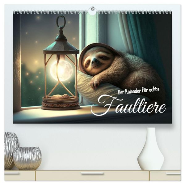 Der Kalender für echte Faultiere (hochwertiger Premium Wandkalender 2027 DIN A2 quer) Kunstdruck in Hochglanz