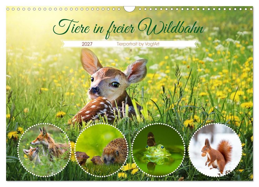 Tiere in freier Wildbahn by VogtArt (Wandkalender 2027 DIN A3 quer) CALVENDO Monatskalender
