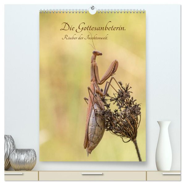 Die Gottesanbeterin. Räuber der Insektenwelt. (hochwertiger Premium Wandkalender 2027 DIN A2 hoch) Kunstdruck in Hochglanz