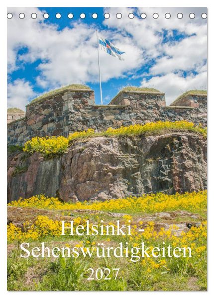 Helsinki - Sehenswürdigkeiten (Tischkalender 2027 DIN A5 hoch) CALVENDO Monatskalender