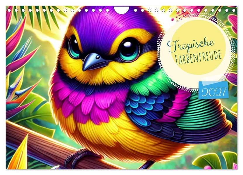 Tropische Farbenfreude (Wandkalender 2027 DIN A4 quer) CALVENDO Monatskalender