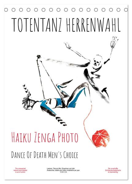 TOTENTANZ HERRENWAHL Haiku Zenga Photo DANCE OF DEATH MEN'S CHOICE (Tischkalender 2027 DIN A5 hoch) CALVENDO Monatskalender