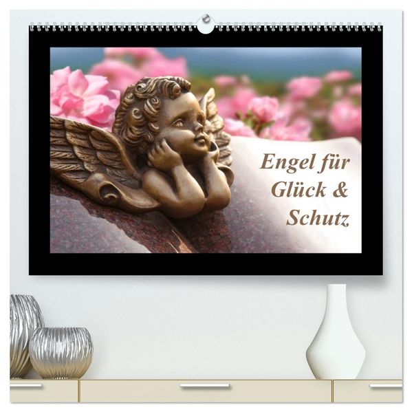 Engel für Glück & Schutz (hochwertiger Premium Wandkalender 2027 DIN A2 quer) Kunstdruck in Hochglanz