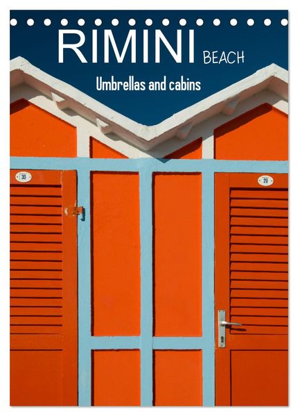 Rimini beach Umbrellas and cabins (Desk Calendar 2027 DIN A5 portrait) CALVENDO 12 Month DeskCalendar