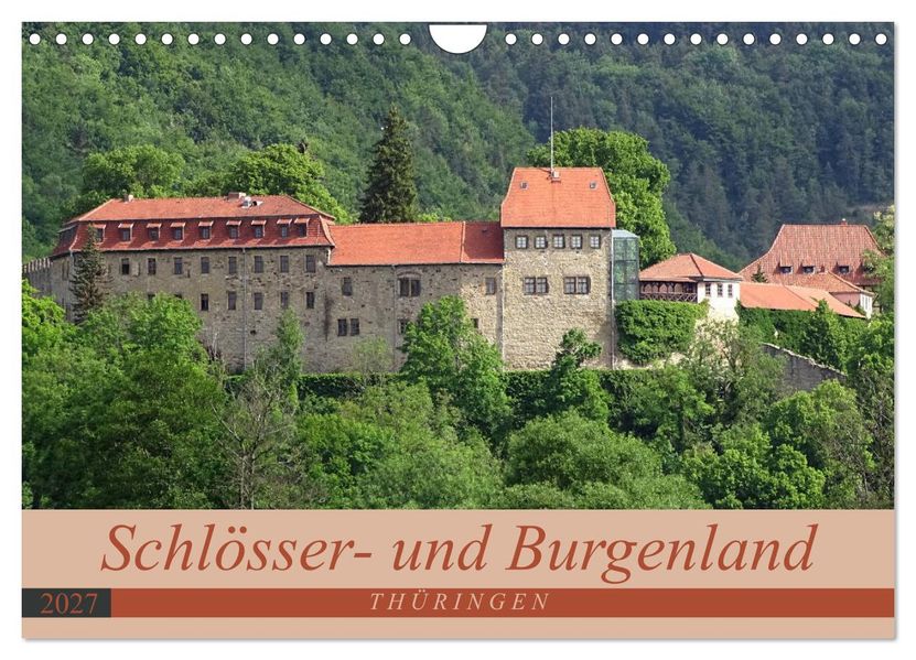 Schlösser- und Burgenland Thüringen (Wandkalender 2027 DIN A4 quer) CALVENDO Monatskalender