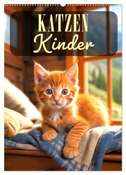Katzenkinder (Wandkalender 2027 DIN A2 hoch) CALVENDO Monatskalender