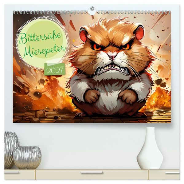 Bittersüße Miesepeter (hochwertiger Premium Wandkalender 2027 DIN A2 quer) Kunstdruck in Hochglanz