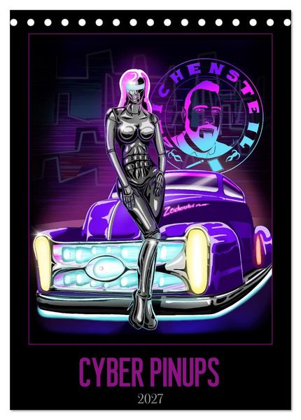 CYBER PINUPS (Tischkalender 2027 DIN A5 hoch) CALVENDO Monatskalender