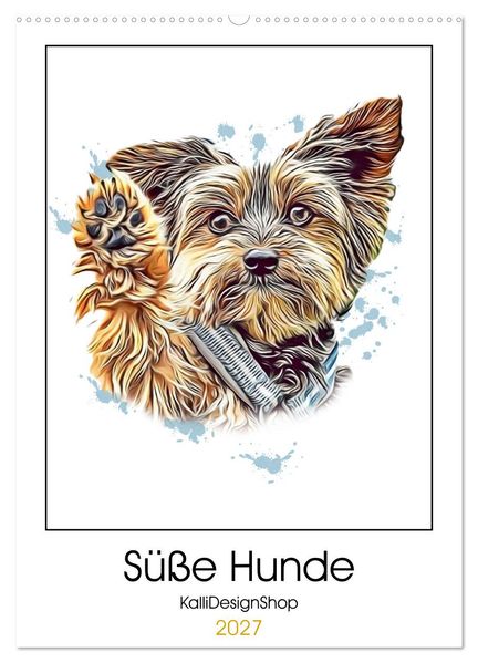 Süße Hunde (Wandkalender 2027 DIN A2 hoch) CALVENDO Monatskalender