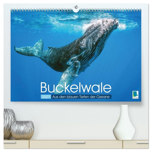 Buckelwale: Aus den blauen Tiefen der Ozeane (hochwertiger Premium Wandkalender 2027 DIN A2 quer) Kunstdruck in Hochglanz